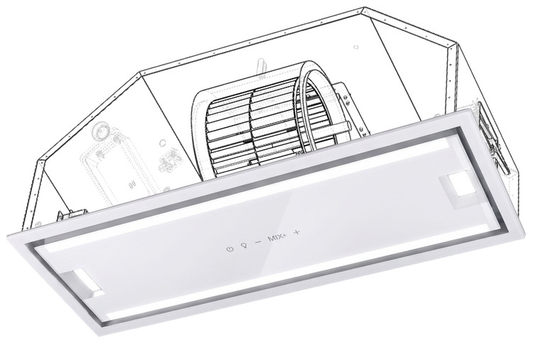 هود مخفی میکس پلاس مدل H100W سفید